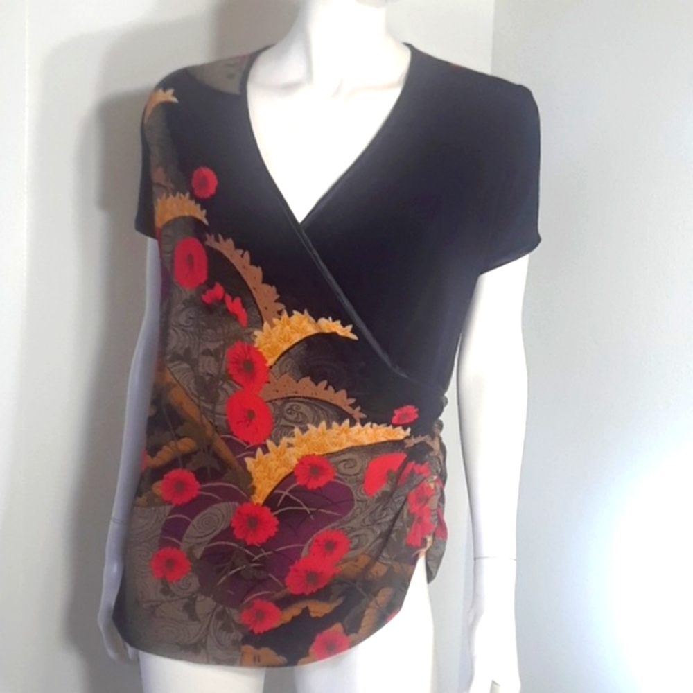 Moon Light of LA, Asian inspired draped blouse